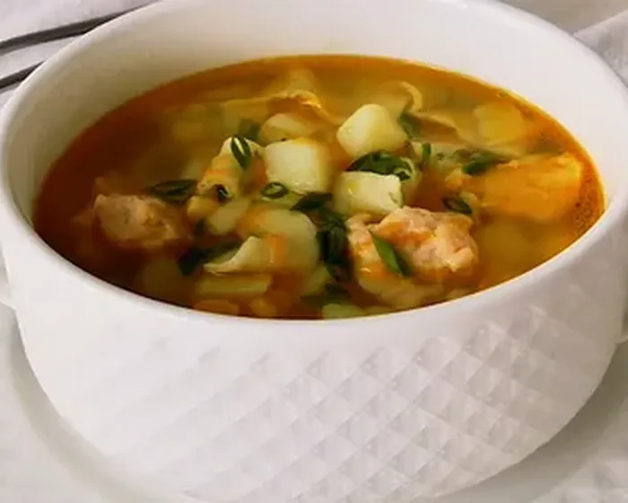 Овощной суп с куриными кнелями, рецепт на всю жизнь