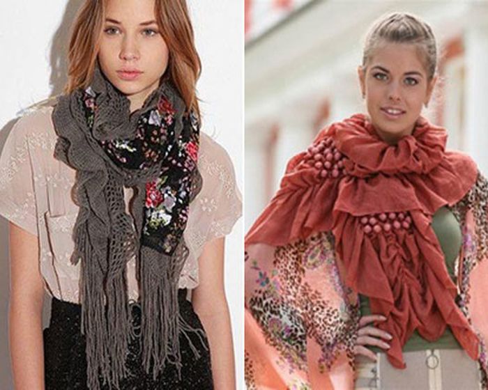 Как правильно носить шарф, новинки моды
